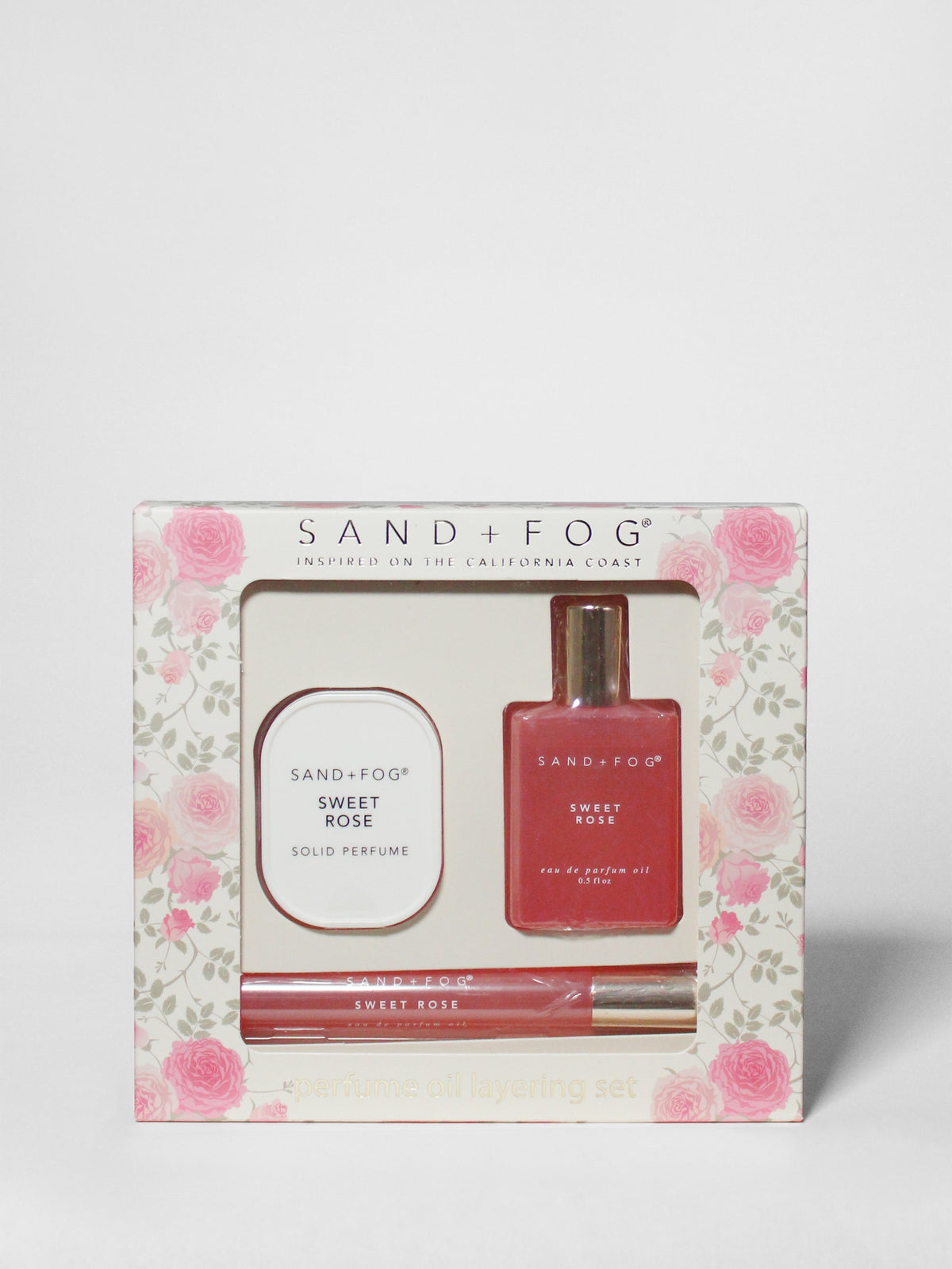 Elegant Perfume Oil Rollerballs and Solid Perfume Set - Sweet Rose