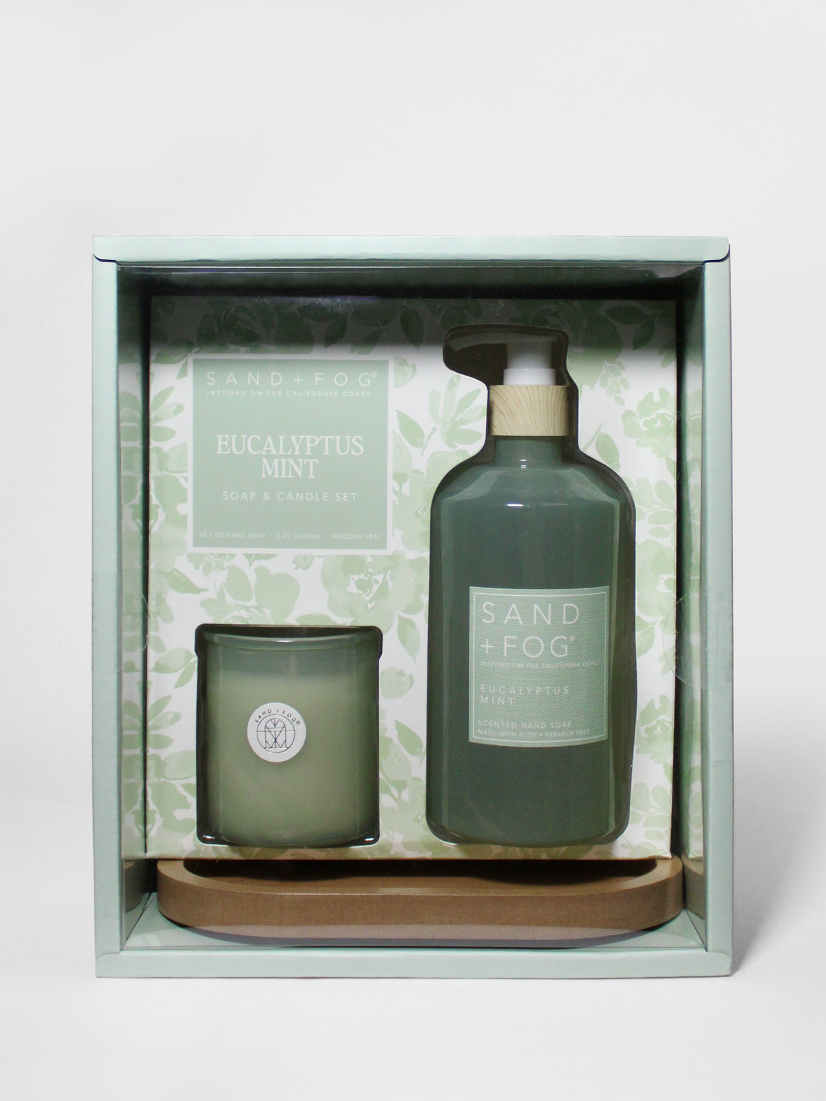 Cozy Eucalyptus Mint Hand Soap & Candle Set